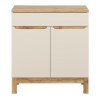 Set mobilier baie Bali Cashmere, MDF, PAL melaminat, cashmir mat/stejar wotan, blat stejar wotan, L.80 cm, SET-BAC B WOTAN 80CM