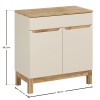 Set mobilier baie Bali Cashmere, MDF, PAL melaminat, cashmir mat/stejar wotan, blat stejar wotan, L.80 cm, SET-BAC B WOTAN 80CM