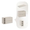 Set mobilier baie Bella Cashmere, MDF, PAL melaminat, cashmir mat, blat cashmir mat, L.100 cm, SET-BC B CASHMERE 100CM R