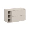 Set mobilier baie Bella Cashmere, MDF, PAL melaminat, cashmir mat, blat cashmir mat, L.100 cm, SET-BC B CASHMERE 100CM R