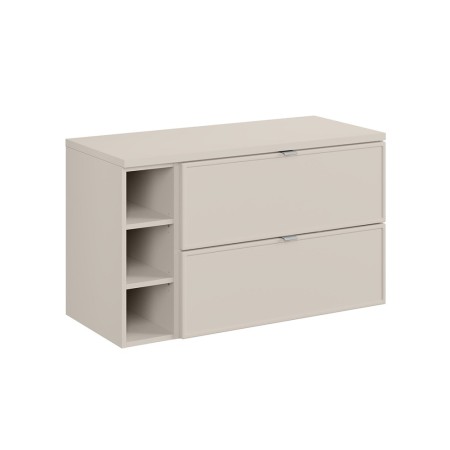 Set mobilier baie Bella Cashmere, MDF, PAL melaminat, cashmir mat, blat cashmir mat, L.100 cm, SET-BC B CASHMERE 100CM R