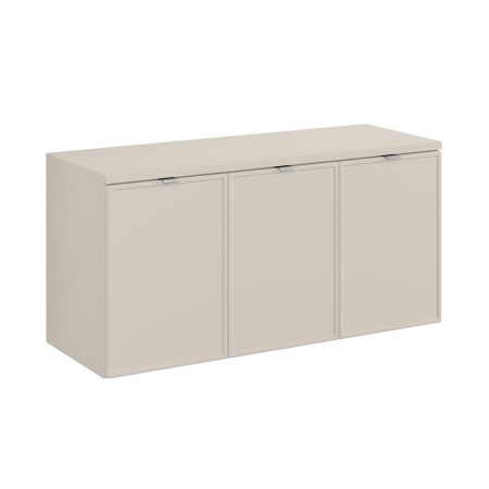 Set mobilier baie Bella Cashmere, MDF, PAL melaminat, cashmir mat, blat stejar artizan, L.120 cm, SET-BC B CASHMERE 120CM
