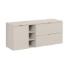 Set mobilier baie Bella Cashmere, MDF, PAL melaminat, cashmir mat, blat cashmir mat, L.140 cm, SET-BC B CASHMERE 140CM LB