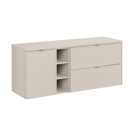 Set mobilier baie Bella Cashmere, MDF, PAL melaminat, cashmir mat, blat cashmir mat, L.140 cm, SET-BC B CASHMERE 140CM LB