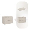 Set mobilier baie Bella Cashmere, MDF, PAL melaminat, cashmir mat, blat cashmir mat, L.80 cm, SET-BC B CASHMERE 80CM