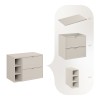 Set mobilier baie Bella Cashmere, MDF, PAL melaminat, cashmir mat, blat cashmir mat, L.80 cm, SET-BC B CASHMERE 80CM R