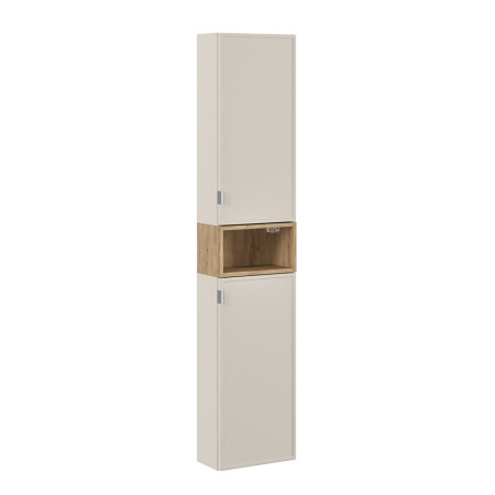 Dulap inalt Bella Cashmere, MDF, PAL melaminat, cashmir mat, 2 usi, 1 raft, H.170 cm, SET-BC HIGH CABINET