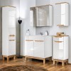 Set mobilier baie Bali White, MDF, PAL melaminat, alb, L.80 cm, dulap inalt H.187 cm, SET-BW LAVA 80CM 1