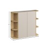Set de mobilier cu semicoloana si set de rafturi Dalia Cashmere, PAL melaminat, cashmir mat/stejar cremona, H.160 cm, SET-DC 2SP 2URSM