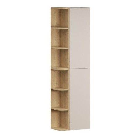 Set de mobilier cu semicoloana si set de rafturi Dalia Cashmere, PAL melaminat, cashmir mat/stejar cremona, H.160 cm, SET-DC 2SP 2URSM