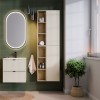 Set mobilier de baie Dalia Cashmere, PAL melaminat, cashmir mat, L.50 cm, lavoar Lava, SET-DC 50CM UM LAVA WH