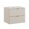 Set mobilier baie Dalia Cashmere, PAL melaminat, cashmir mat, lavoar Lava, L.60 cm, SET-DC 60CM UM LAVA WH