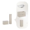 Set mobilier de baie Dalia Cashmere, PAL melaminat, cashmir mat, L.80 cm, lavoar Lava, dulap inalt H.160 cm, SET-DC 80CM UM LAVA WH HC