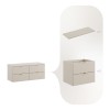 Set mobilier de baie Dalia Cashmere, PAL melaminat, cashmir mat, blat cashmir mat, L.120 cm, SET-DC B 120CM