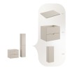 Set mobilier de baie Dalia Cashmere, PAL melaminat, cashmir mat, blat cashmir mat, L.60 cm, dulap inalt H.160 cm, SET-DC B 60CM HC