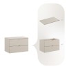 Set mobilier baie Dalia Cashmere, PAL melaminat, cashmir mat, blat cashmir mat, L.80 cm, SET-DC B 80CM
