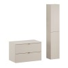 Set mobilier de baie Dalia Cashmere, PAL melaminat, cashmir mat, blat cashmir mat, L.80 cm, dulap inalt H.160 cm, SET-DC B 80CM HC