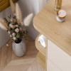Set mobilier baie Dalia Cashmere, PAL melaminat, cashmir mat, blat stejar cremona, L.100 cm, lavoar Cloud, SET-DC B CREMONA 100CM UN CLOUD LRSM