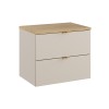 Set mobilier baie Dalia Cashmere, PAL melaminat, cashmir mat, blat stejar cremona, L.60 cm, SET-DC B CREMONA 60CM