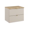 Set mobilier baie Dalia Cashmere, PAL melaminat, cashmir mat, blat natural cremona, L.60 cm, SET-DC B NAT CREMONA 60CM