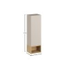 Set de mobilier cu semicoloana si raft Dalia Cashmere, PAL melaminat, cashmir mat/stejar cremona, H.100 cm, SET-DC SP