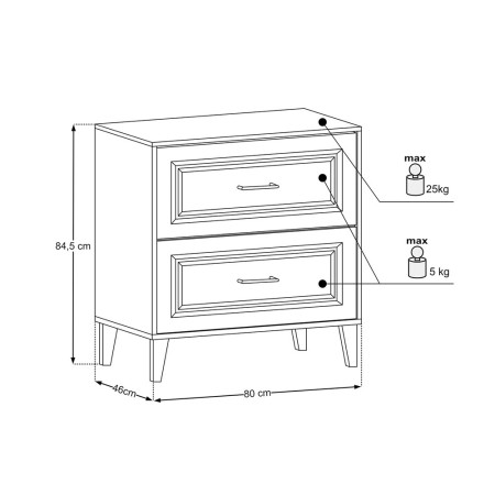 Set mobilier de baie Dorothy Ristretto, MDF, PAL melaminat, stejar ristretto, blat stejar ristretto, L.80 cm, SET-DOR B 80CM