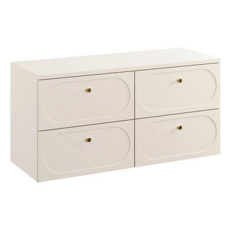 Set mobilier baie Donna Sand, MDF, PAL melaminat, bej nisipiu, blat bej nisipiu, L.120 cm, SET-DS B SAND 120CM