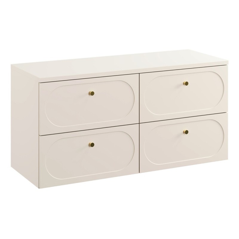 Set mobilier baie Donna Sand, MDF, PAL melaminat, bej nisipiu, blat bej nisipiu, L.120 cm, SET-DS B SAND 120CM