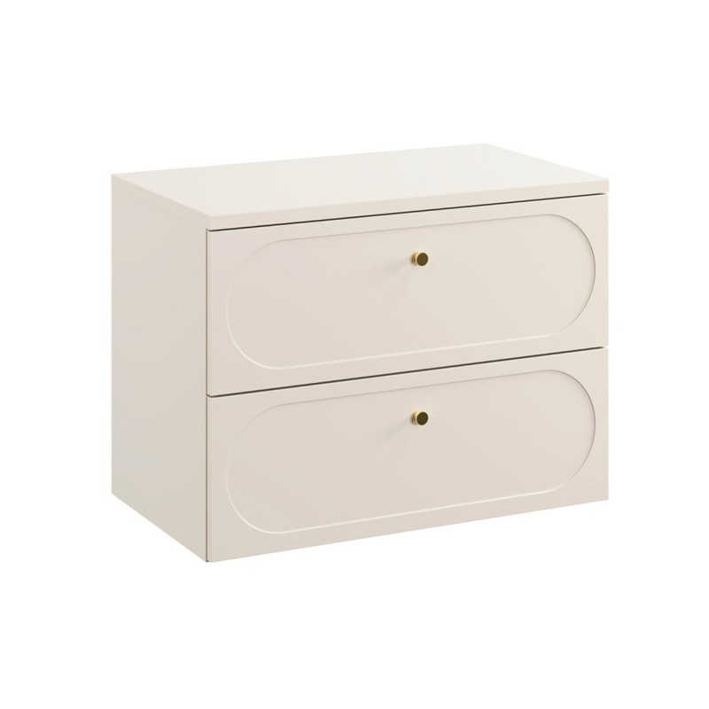 Set mobilier baie Donna Sand, MDF, PAL melaminat, bej nisipiu, blat bej nisipiu, L.80 cm, SET-DS B SAND 80CM