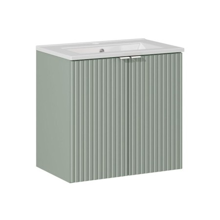 Set mobilier de baie Line Reed Green, MDF, PAL melaminat, verde, lavoar Dance, L.60 cm, SET-LRG 60CM D DANCE