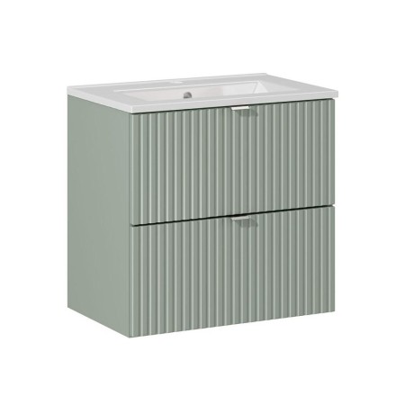 Set mobilier de baie Line Reed Green, MDF, PAL melaminat, verde, lavoar Dance, L.60 cm, SET-LRG 60CM S DANCE