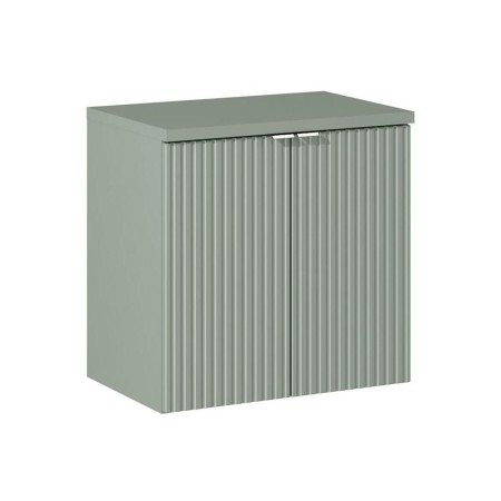 Set mobilier de baie Line Reed Green, MDF, PAL melaminat, verde, blat verde, L.60 cm, SET-LRG B RG 60CM D