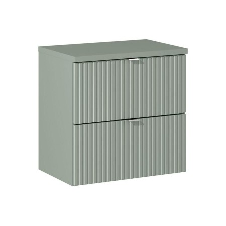 Set mobilier de baie Line Reed Green, MDF, PAL melaminat, verde, blat verde, L.60 cm, SET-LRG B RG 60CM S