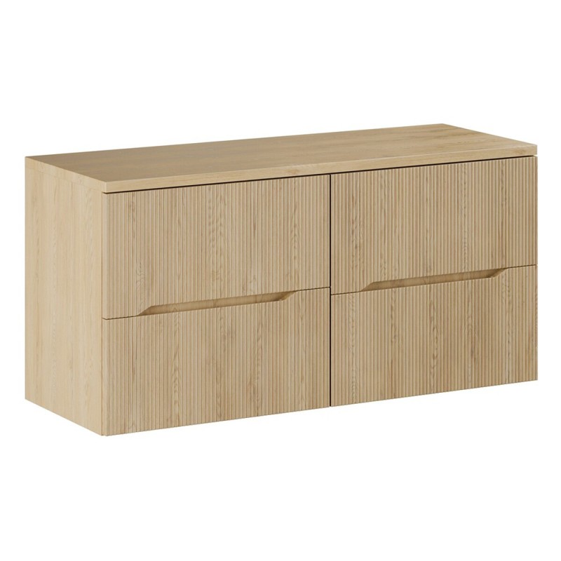 Set mobilier de baie Nordic Cremona, MDF, PAL melaminat, stejar cremona, blat stejar cremona, L.120 cm, SET-NC B CREMONA 120CM