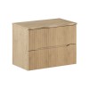 Set mobilier de baie Nordic Cremona, MDF, PAL melaminat, stejar cremona, blat stejar cremona, L.80 cm, SET-NC B NAT CREMONA 80CM
