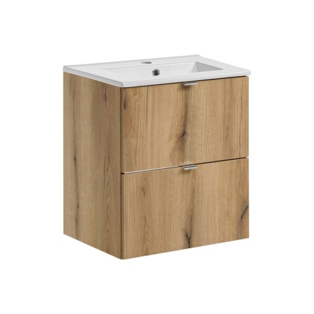 Set mobilier de baie Nova Oak, PAL melaminat, stejar evoke, lavoar Dance, L.50 cm, SET-NOA 50CM S DANCE