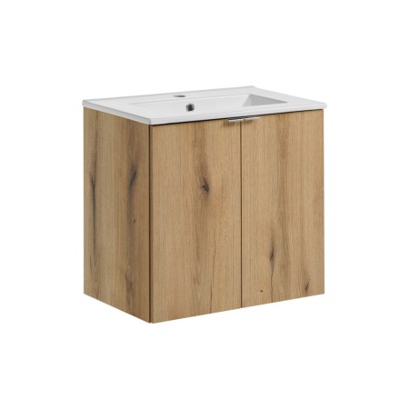 Set mobilier de baie Nova Oak, PAL melaminat, stejar evoke, lavoar Dance, L.60 cm, SET-NOA 60CM D DANCE