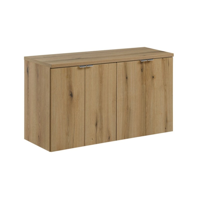 Set mobilier de baie Nova Oak, PAL melaminat, stejar evoke, blat stejar evoke, L.100 cm, SET-NOA B OAK 100CM D