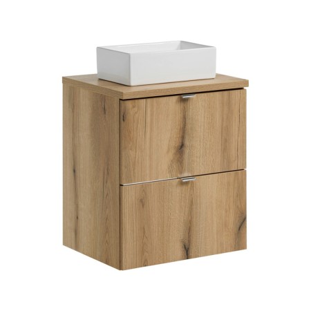Set mobilier de baie Nova Oak, PAL melaminat, stejar evoke, blat stejar evoke, L.50 cm, lavoar Gaja, SET-NOA B OAK 50CM S UN GAJA 35 SW