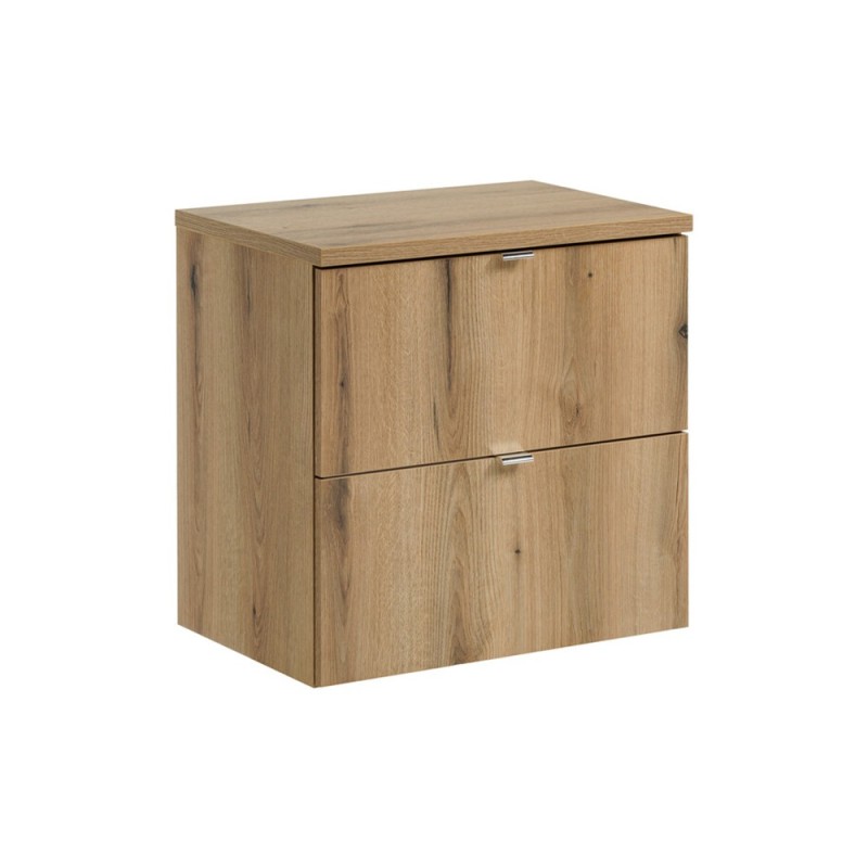 Set mobilier de baie Nova Oak, PAL melaminat, stejar evoke, blat stejar evoke, L.60 cm, SET-NOA B OAK 60CM S