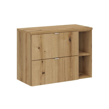Set mobilier de baie Nova Oak, PAL melaminat, stejar evoke, blat stejar evoke, L.80 cm, SET-NOA B OAK 80CM S LR