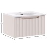 Set mobilier de baie Nova Cashmere, MDF, PAL melaminat, cashmir mat, lavoar Sky, L.50 cm, SET-NOC 50CM 1S SKY 3