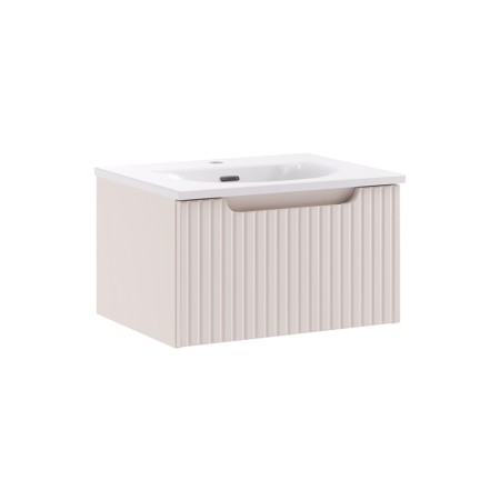 Set mobilier de baie Nova Cashmere, MDF, PAL melaminat, cashmir mat, lavoar Sky, L.50 cm, SET-NOC 50CM 1S SKY 3