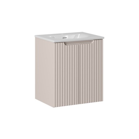 Set mobilier de baie Nova Cashmere, MDF, PAL melaminat, cashmir mat, lavoar Sky, L.50 cm, SET-NOC 50CM D SKY 3