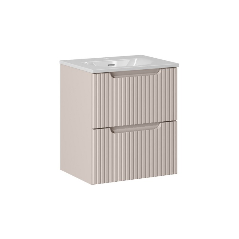 Set mobilier de baie Nova Cashmere, MDF, PAL melaminat, cashmir mat, lavoar Sky, L.50 cm, SET-NOC 50CM S SKY 3