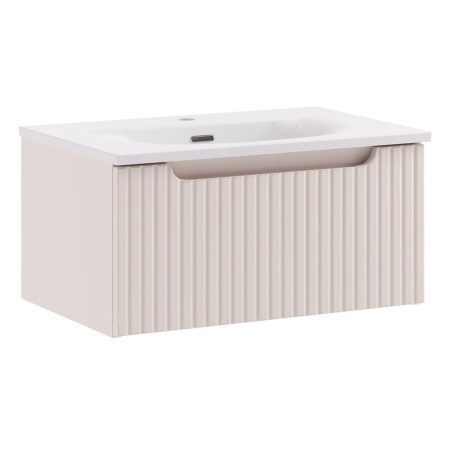 Set mobilier de baie Nova Cashmere, MDF, PAL melaminat, cashmir mat, lavoar Sky, L.60 cm, SET-NOC 60CM 1S SKY 3