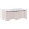 Set mobilier de baie Nova Cashmere, MDF, PAL melaminat, cashmir mat, lavoar Sky, L.80 cm, SET-NOC 80CM 1S SKY 3