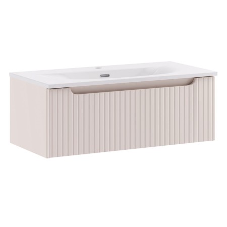 Set mobilier de baie Nova Cashmere, MDF, PAL melaminat, cashmir mat, lavoar Sky, L.80 cm, SET-NOC 80CM 1S SKY 3