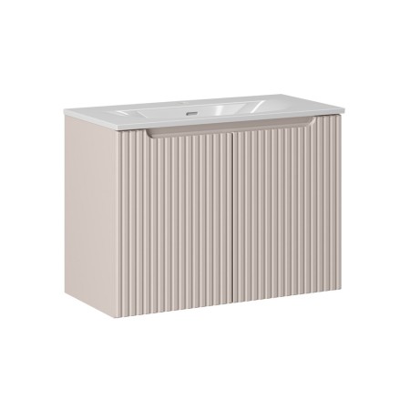 Set mobilier de baie Nova Cashmere, MDF, PAL melaminat, cashmir mat, lavoar Sky, L.80 cm, SET-NOC 80CM D SKY 3