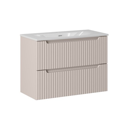 Set mobilier de baie Nova Cashmere, MDF, PAL melaminat, cashmir mat, lavoar Sky, L.80 cm, SET-NOC 80CM S SKY 3